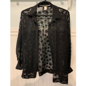 Black Star Button Up Shirt